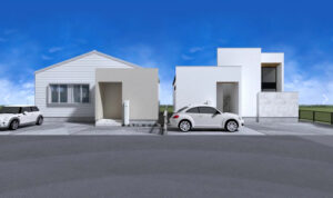 羽島市　江吉良分譲　外観パース