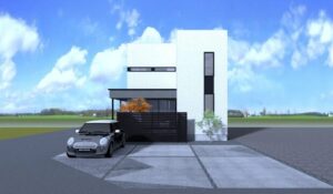 岐阜市　六条分譲　外観パース